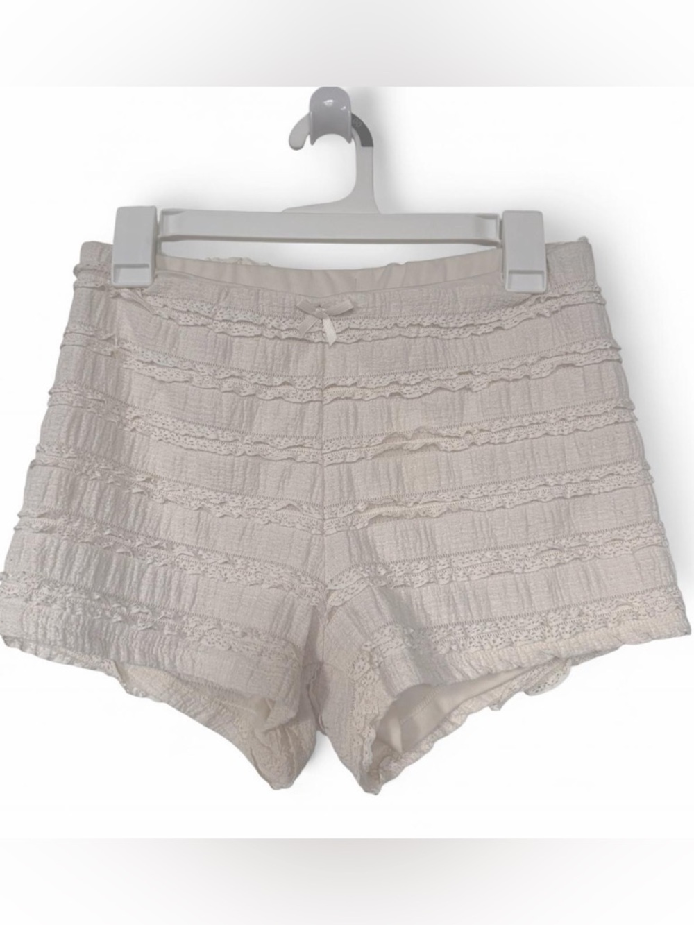 wild fable Cream Lace Ruffle High Waist Women’s Shorts